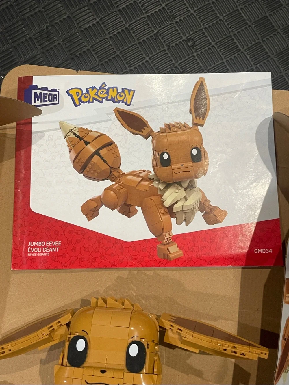 Pokémon Jumbo Eevee Mega Blocks Building Set - Partially Built